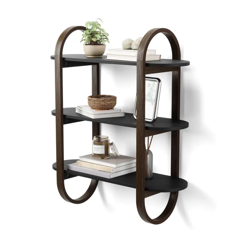 Precio Reducido Organizador De Madera Nogal Multiusos Para Baño 29.5"x25.67"x9.3"