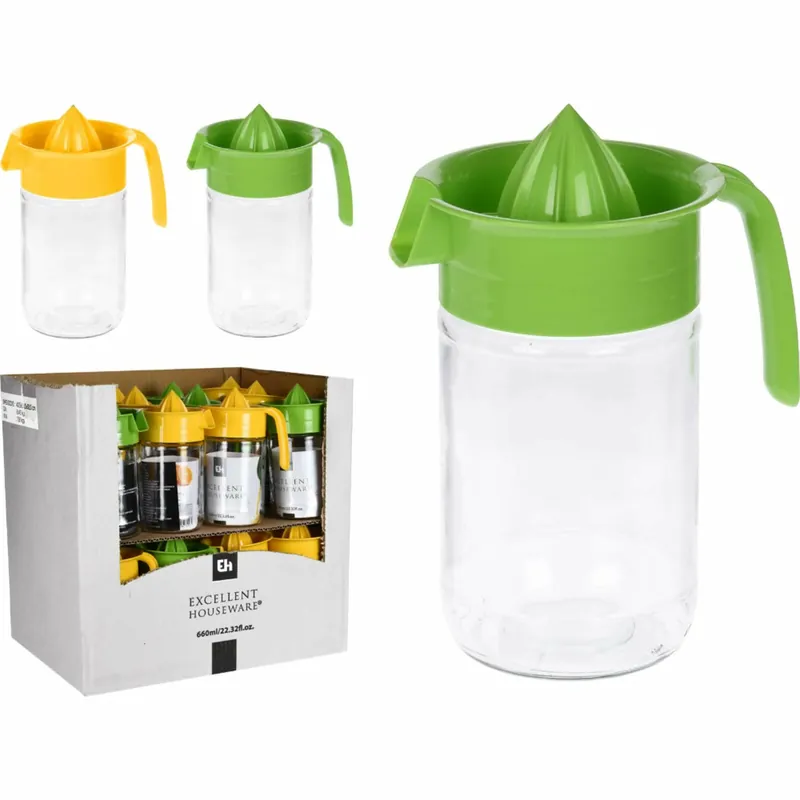 Jarra Con Exprimidor 660 ML Mayoreo