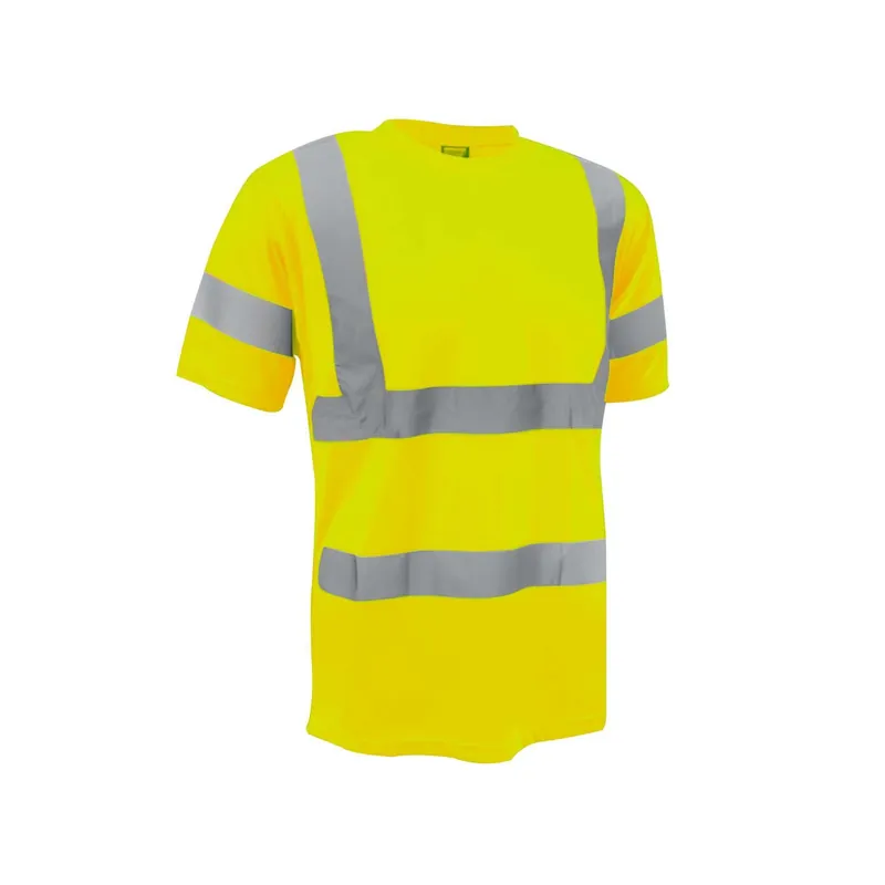 Marca Reconocida T-Shirt Manga Corta Amarilla Talla xl Con Cinta Reflectiva