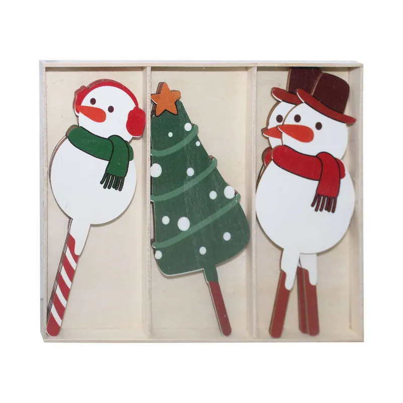 Precio Bajo Adorno de Madera Navideño 6x15 Cm