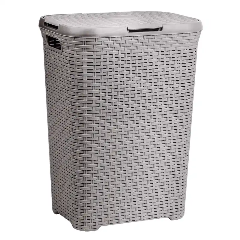 Auténtico Canasta Plástica Para Ropa Con Tapa 60 Lt 97x47x35 Cm