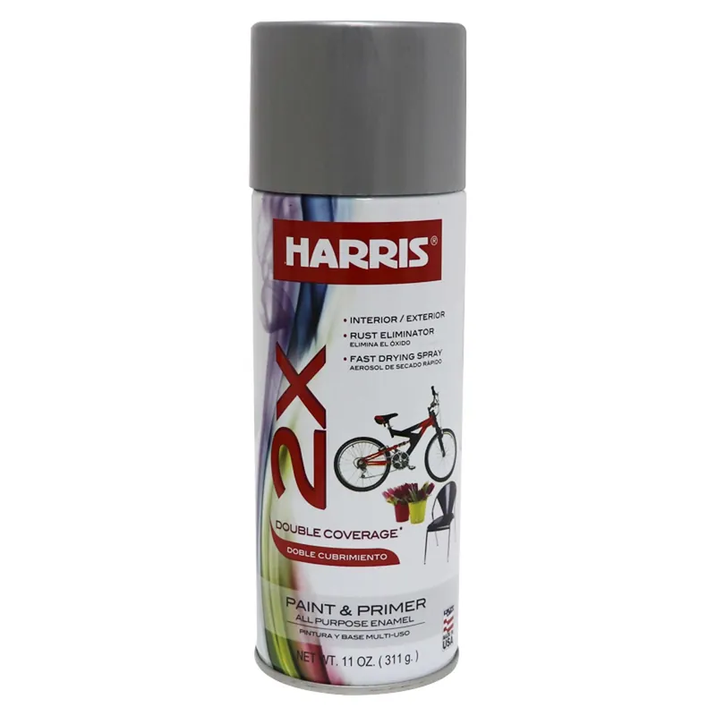 Envío Inmediato Pintura Y Base En Aerosol Para Interior Y Exterior Color Gris Mate De 11 Oz Harris