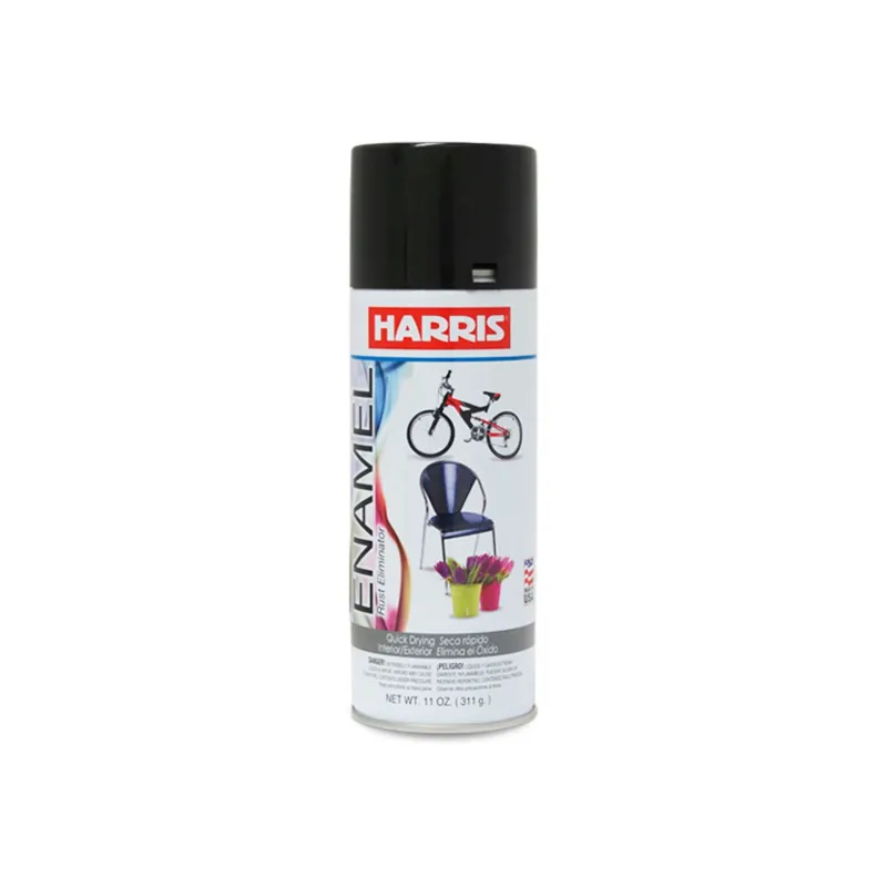 Pintura En Aerosol Multiuso Color Negro Mate De 11 Oz Harris Alta Calidad