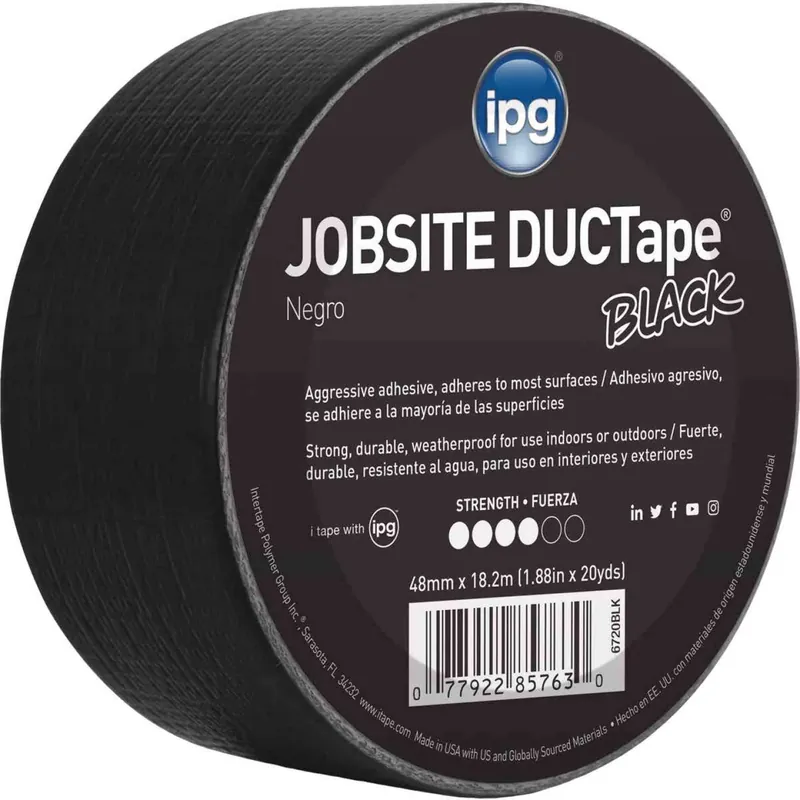 Cinta Adhesiva Para Ductos Color Negro De 5Cm x 18M Oferta