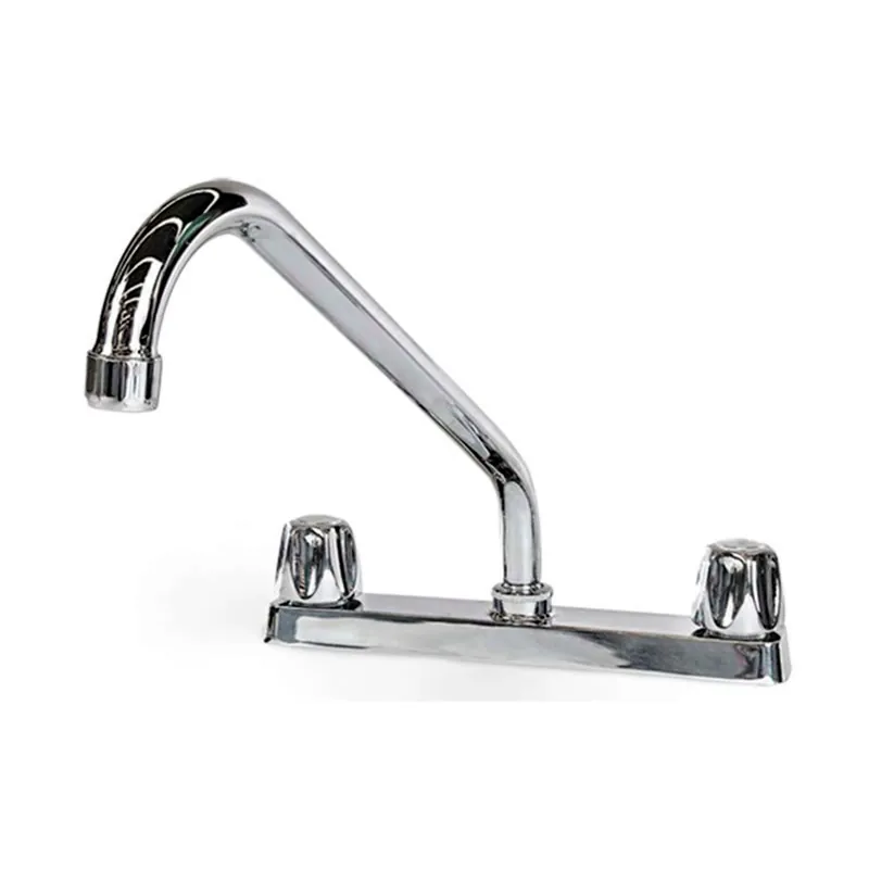 Llave doble de cuello alto para fregador Premium
