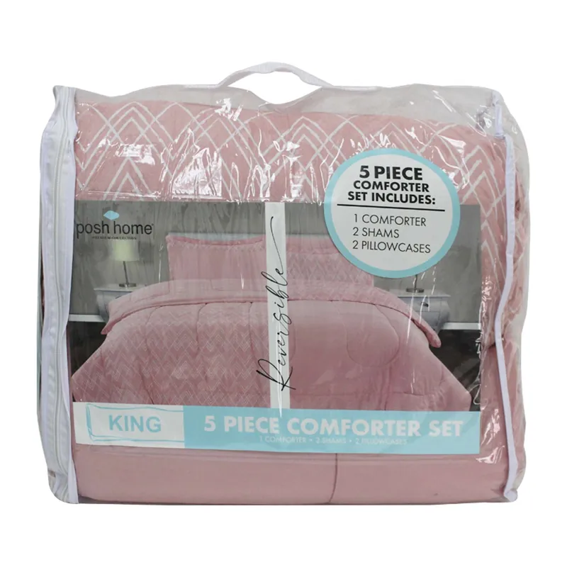Stock Limitado Juego De Comforter Estampado King 5 Piezas